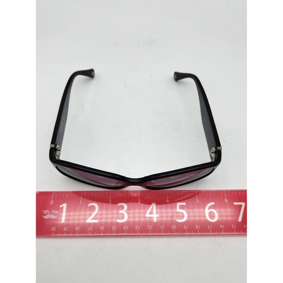 COACH ROWAN S827 DESIGNER SUN GLASSES Black/Silver Radiant Gray Lense Preowned main image 4
